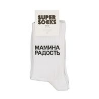 Носки SUPER SOCKS Мамина радость, белый