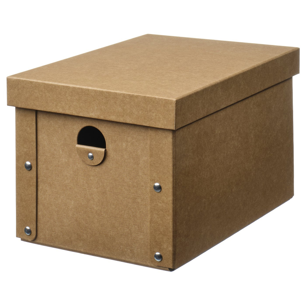 IKEA GÄRDESGÅRD  (ИКЕА ГЭРДЕСГОРД)  -  Коробка с крышкой - натуральный 18x25x16 см