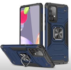 Противоударный чехол для Samsung Galaxy A52 A525 синий с пластиной для магнитного автодержателя и кольцом подставкой / чехол накладка для телефона Самсунг Галакси А52 А525 трансформируется в подставку / чехол с держателем на палец Противоударный чехол для Samsung Galaxy A52 A525 синий с пластиной для магнитного автодержателя и кольцом подставкой / чехол накладка для телефона Самсунг Галакси А52 А525 трансформируется в подставку / чехол с держателем на палец
