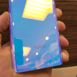 Крышка для Honor 30 Pro Plus - задняя стеклянная панель "хорошее качество" (серебристо-сиреневого цвета)