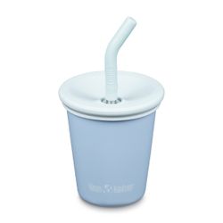 Детский стакан одностенный Klean Kanteen Kid Cup Straw Lid 10oz (296 мл) Clear Sky с трубочкой