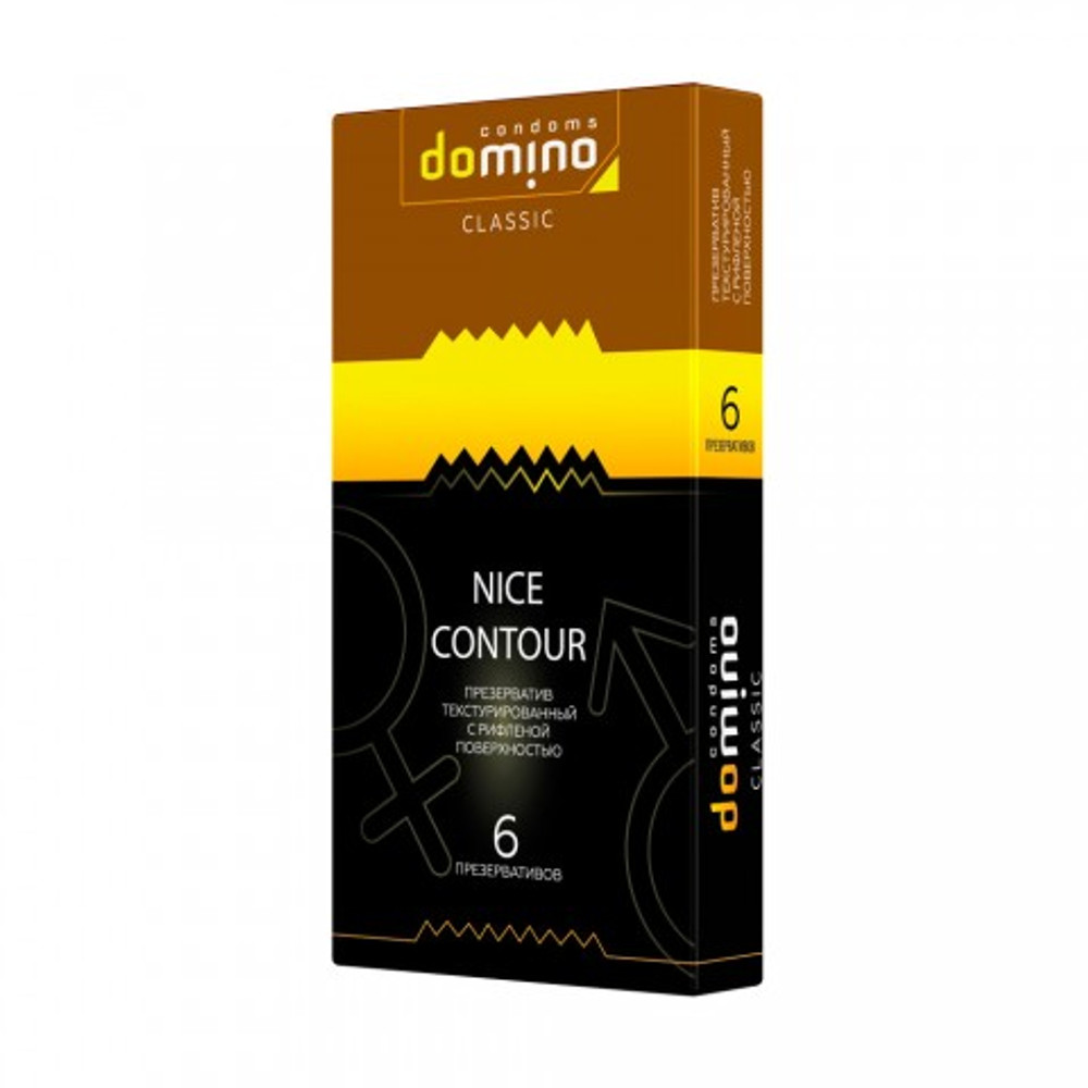 Презервативы DOMINO CLASSIC Nice Contour, с рифленой поверхностью, 6 шт