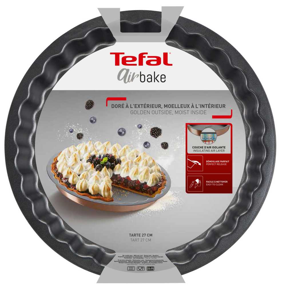 Круглая форма для тарта 27 см Tefal Air Bake J2558314