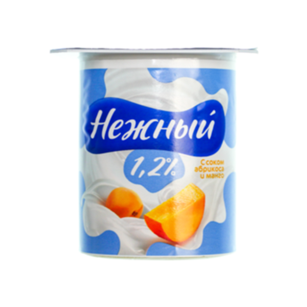 Йогуртный продукт Нежный 1,2% 100г с соком абрикос манго