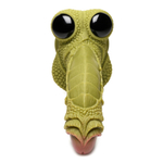Фантазийный фаллоимитатор Swamp Monster Green Scaly Silicone Dildo - 23,9 см. (Цвет: зеленый)