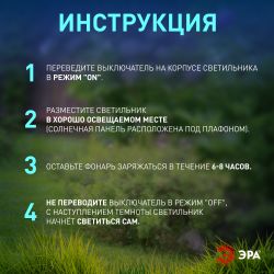 Светильник уличный ЭРА ERASP024-10 на солнечной батарее | Садовые фасадные светильники