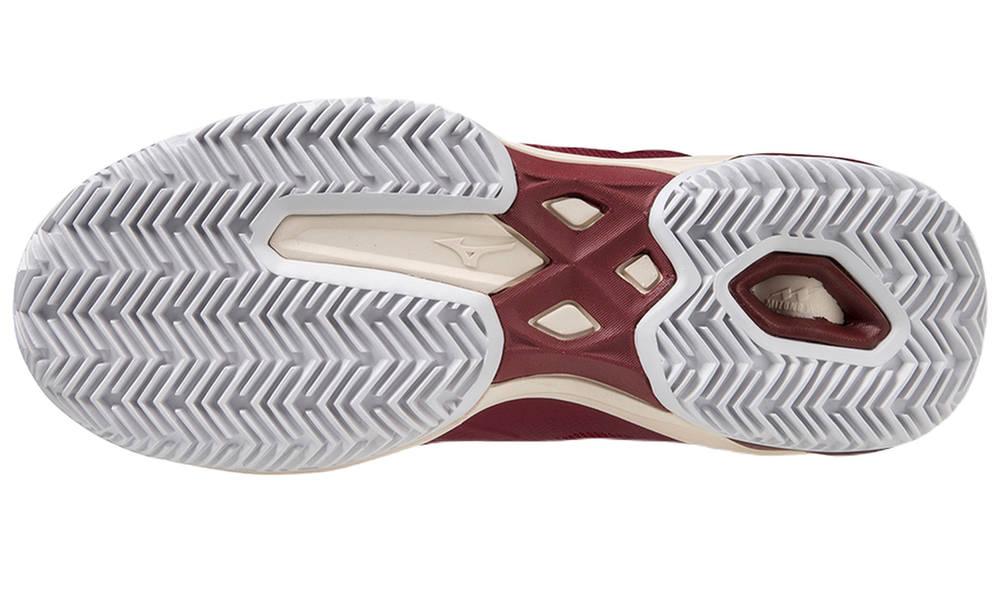 Женские Кроссовки теннисные Mizuno Wave Exceed Light CC - cabernet/white/papyrus