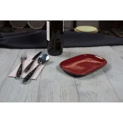 Блюдо овальное 20*13 см h1,9 см для закусок Evolution Dark Red P.L. Proff Cuisine [1]