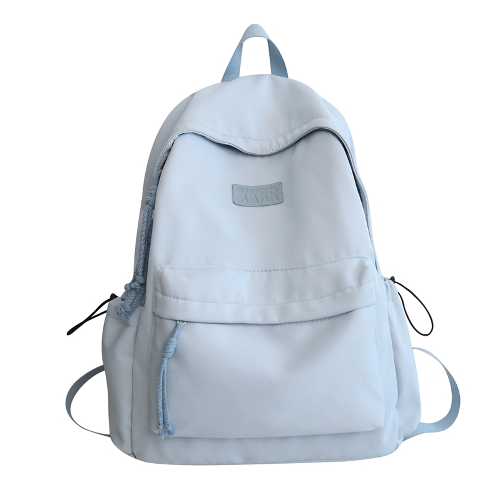 DELIXIONG Nylon Backpack Regular Unisex Black/White/Blue/Brown