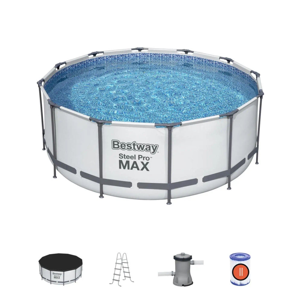 Бассейн каркасный Steel Pro MAX 366*122 см + 3 аксессуара Bestway (56420)