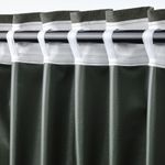 Комплект штор IKEA ROSENMANDEL (РОЗЕНМАНДЕЛ), Темно-зеленый, 135х250 см, 2 шт