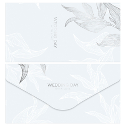 Конверт для денег MESHU "Wedding" 85*164мм, матовая ламинация, фольга, 3 дизайна