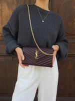 Saint Laurent Cassandre Envelope Chain Wallet