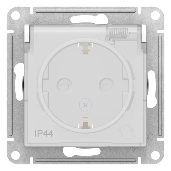 Розетка с крышкой Systeme Electric AtlasDesign Aqua Белый ATN440146