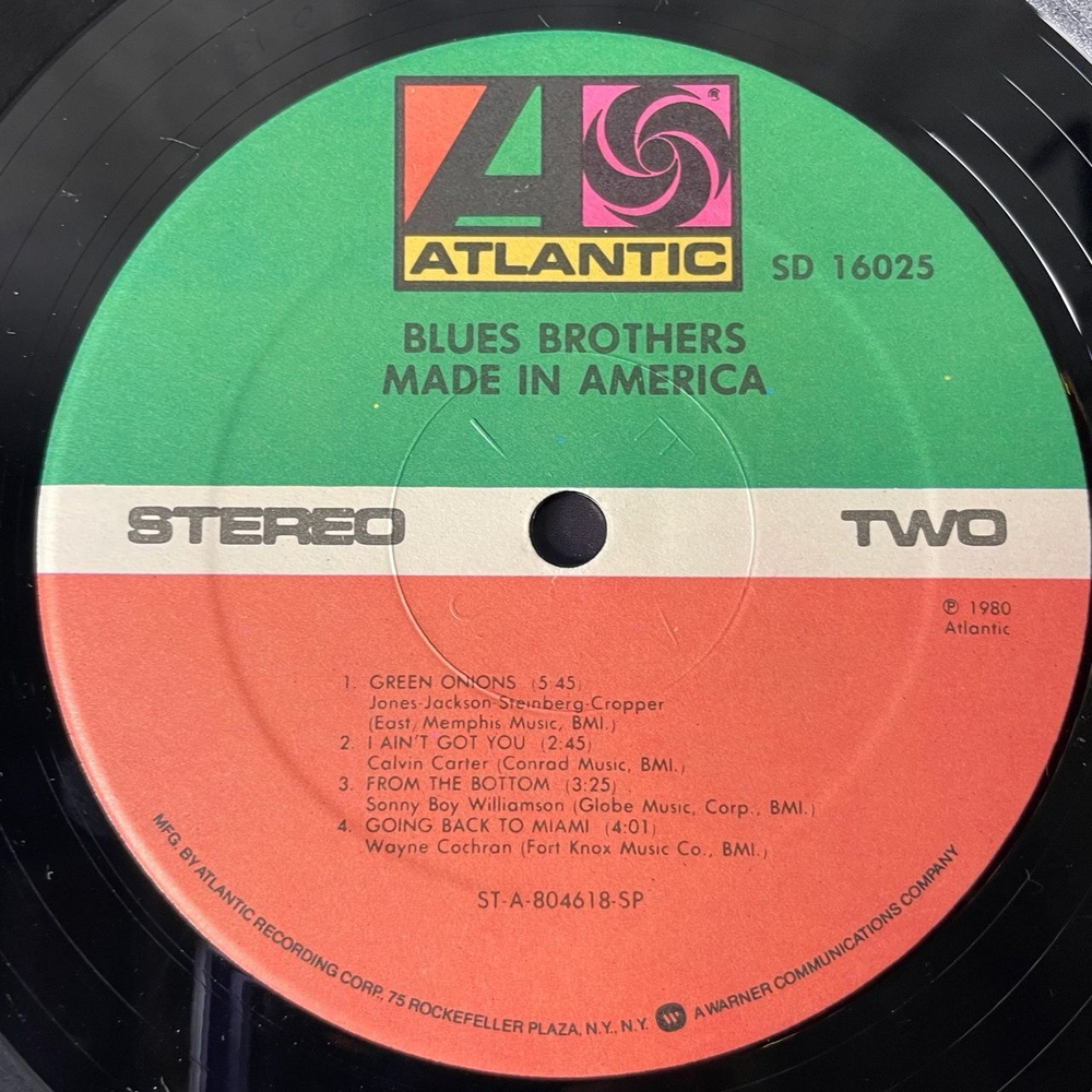 Винтажная виниловая пластинка LP Blues Brothers Братья Блюз Made In America (USA 1980)