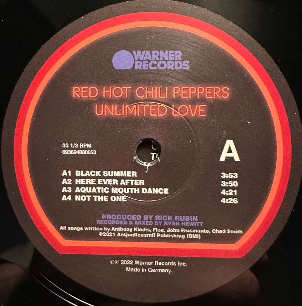 Red Hot Chili Peppers - Unlimited Love 2LP (Германия 2022г.)