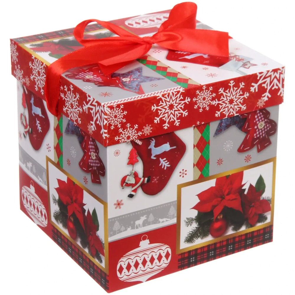 Коробка подарочная «Зимняя история» 15*15*15 см
