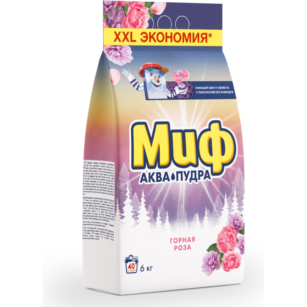 Стиральный порошок Миф Горная роза 6 кг
