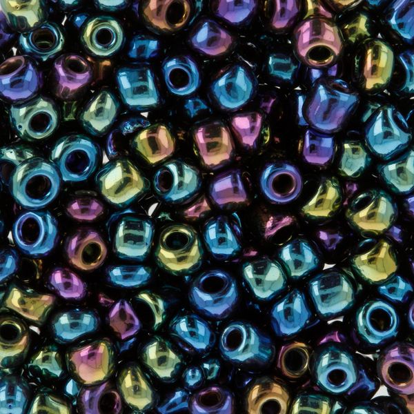 Бисер Zlatka 8/0 (2.9 мм), 100 г (10х10 г), №0409 бензиновый, GR