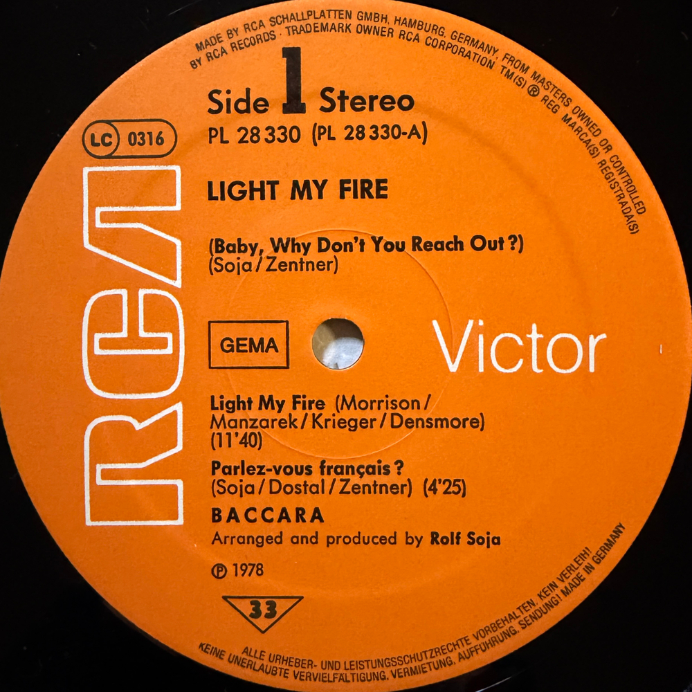 Baccara - Light My Fire (Германия 1978г.)