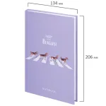 Записная книжка А5, 80л, клетка, твердая, Staff Beagles