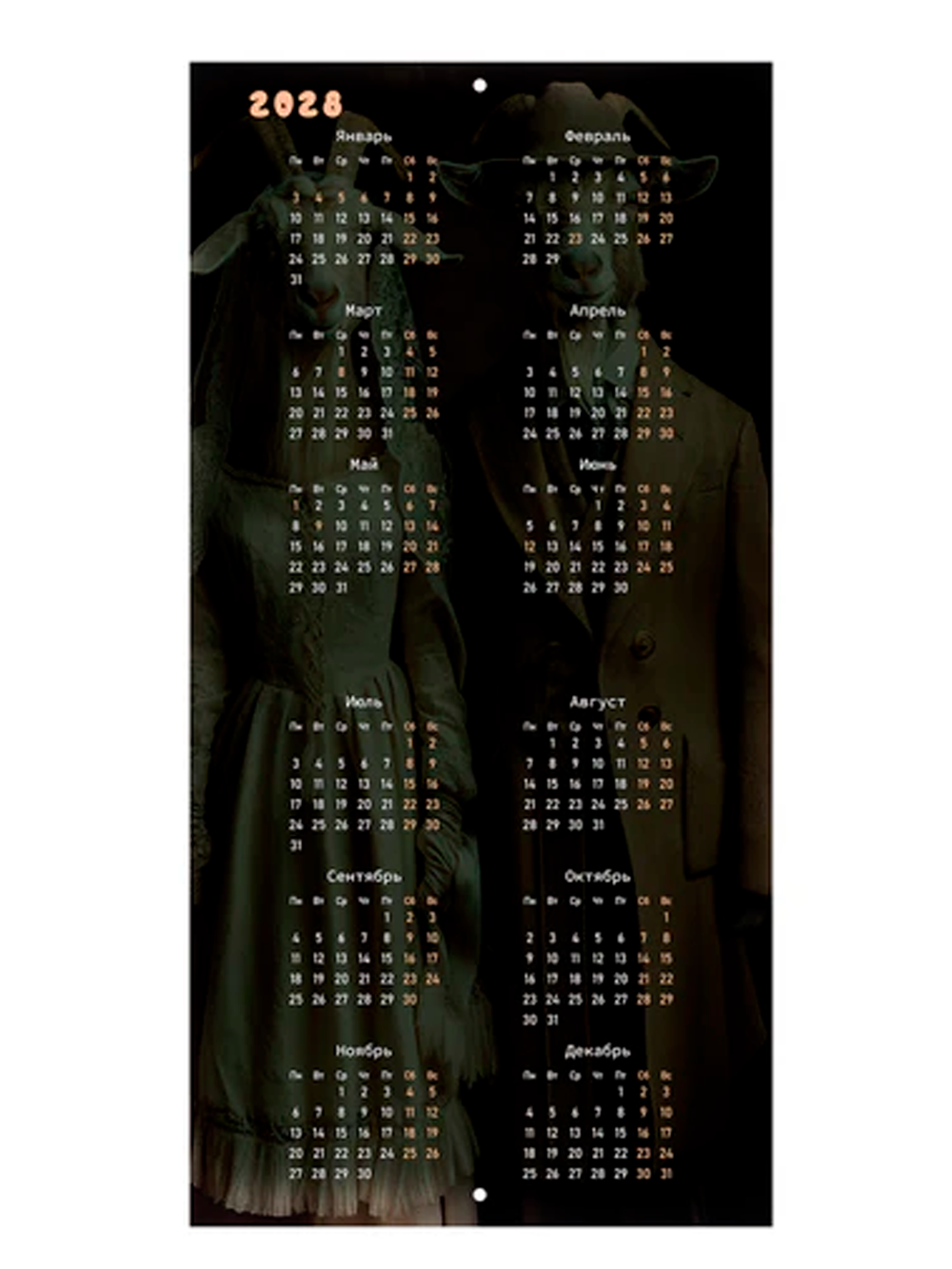 Календарь настенный "Goat calendar", 2027г.