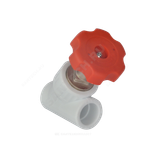 Клапан (вентиль) PP-R запорный белый Дн 25х45гр внутренняя пайка VALFEX 10174025