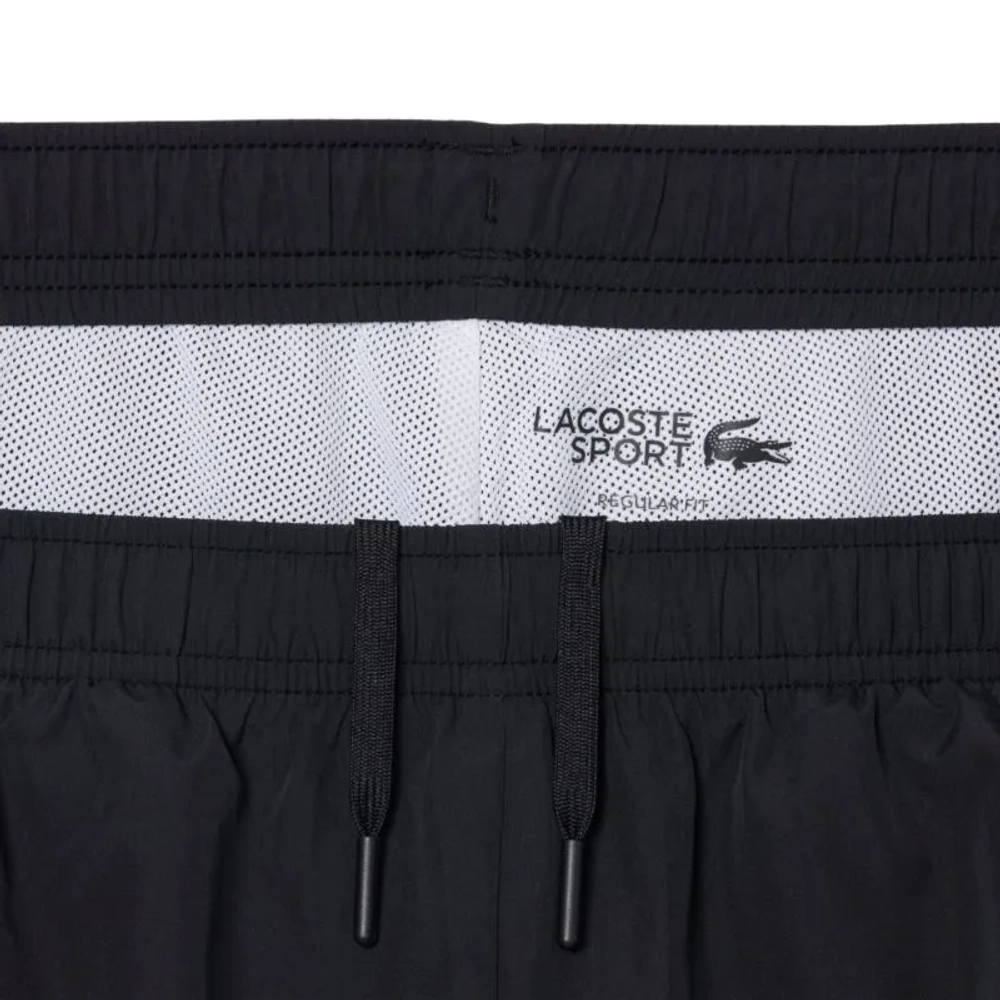 Мужские теннисные штаны Lacoste Water-Repellent Trim Accent Sport - black/white