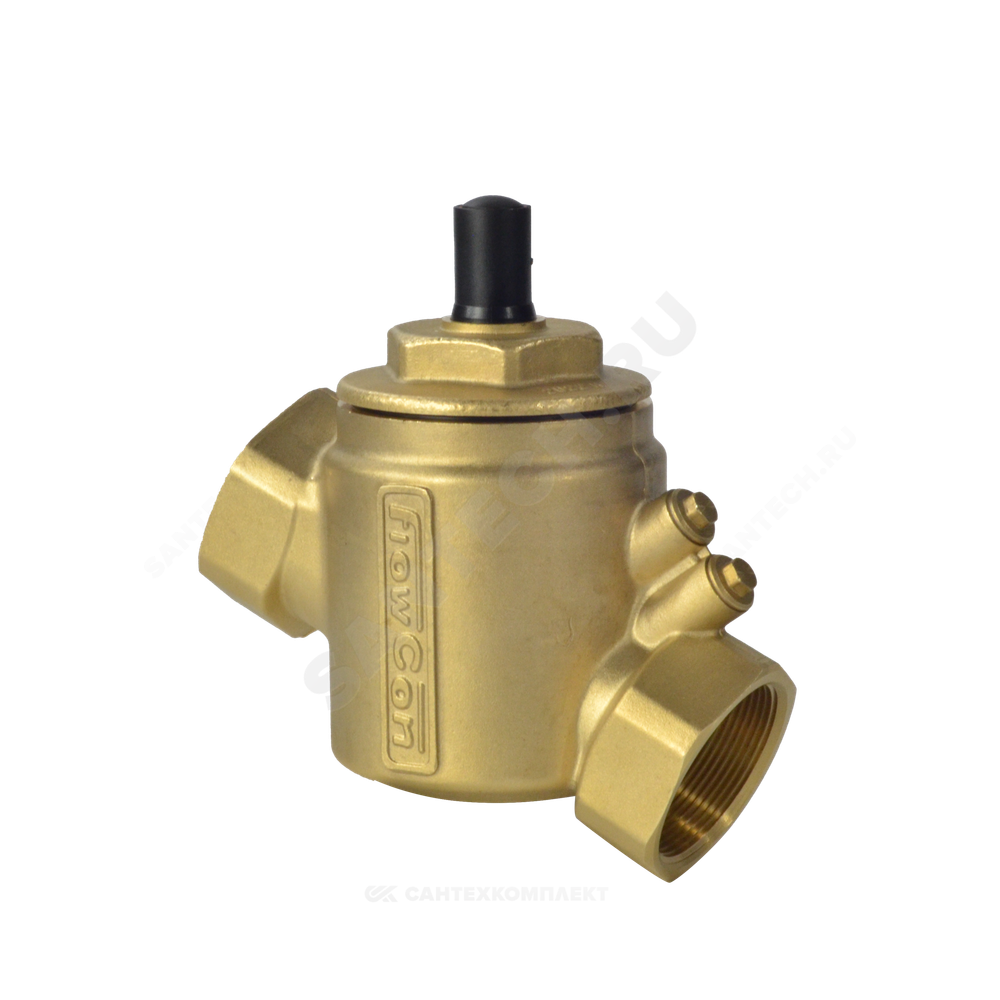 Клапан балансировочный автомат латунь R206A Ду 32 G1 1/4" A Ру25 ВР 0.5364 - 5.832 м3/ч без ниппелей Giacomini R206AY016