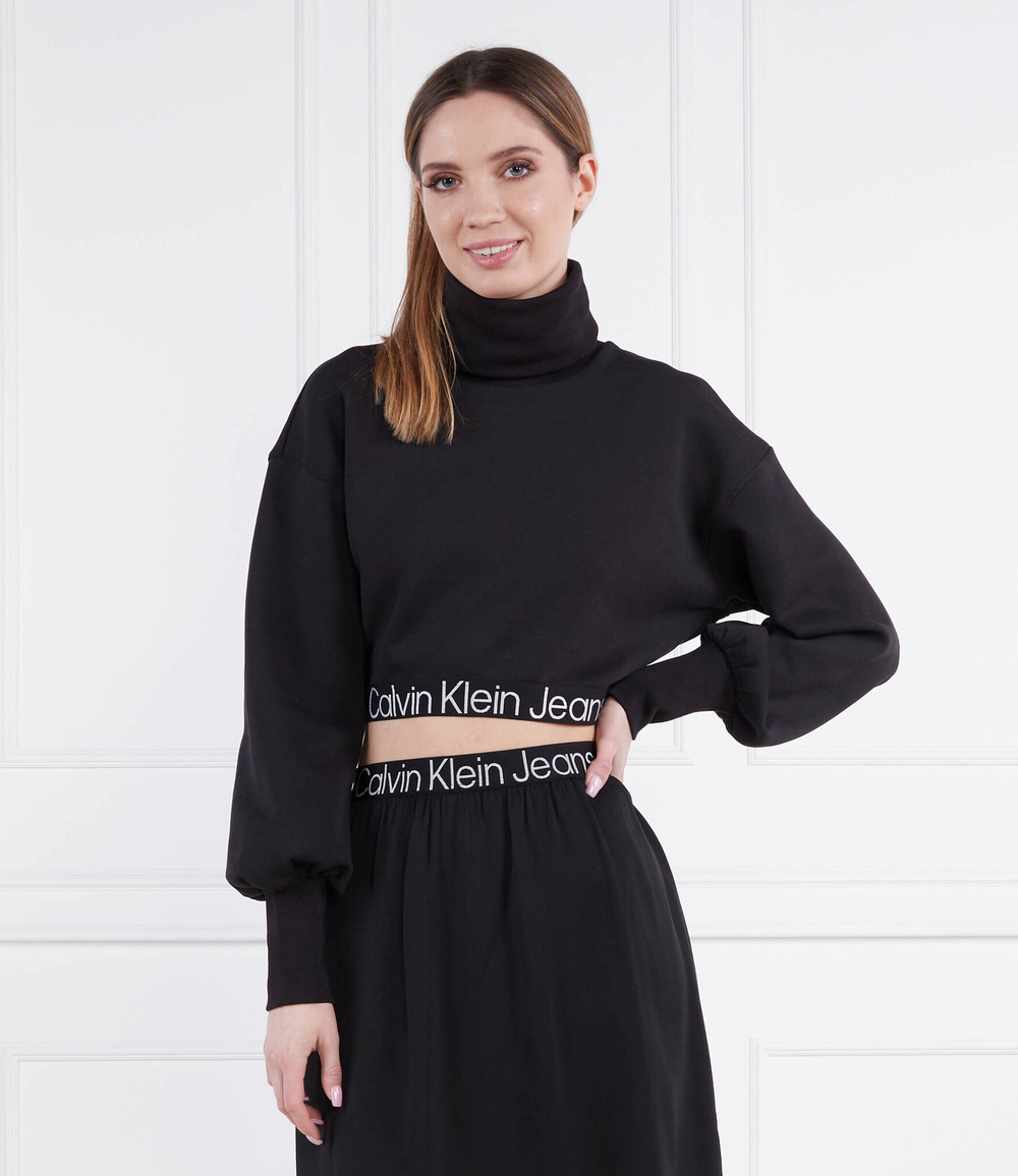 Гольф CONTRAST TAPE LOOSE ROLL NECK CALVIN KLEIN JEANS - черный(J20J220436)