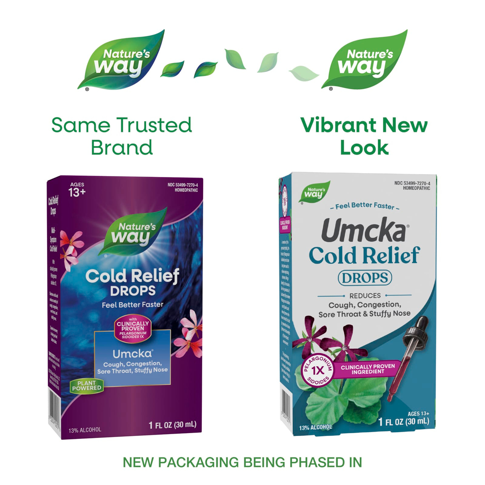 Nature's Way, Umcka®, капли от холода, для детей 13+, 30 мл (1 жидк. Унция)