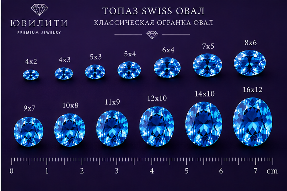 Топаза Swiss Овал