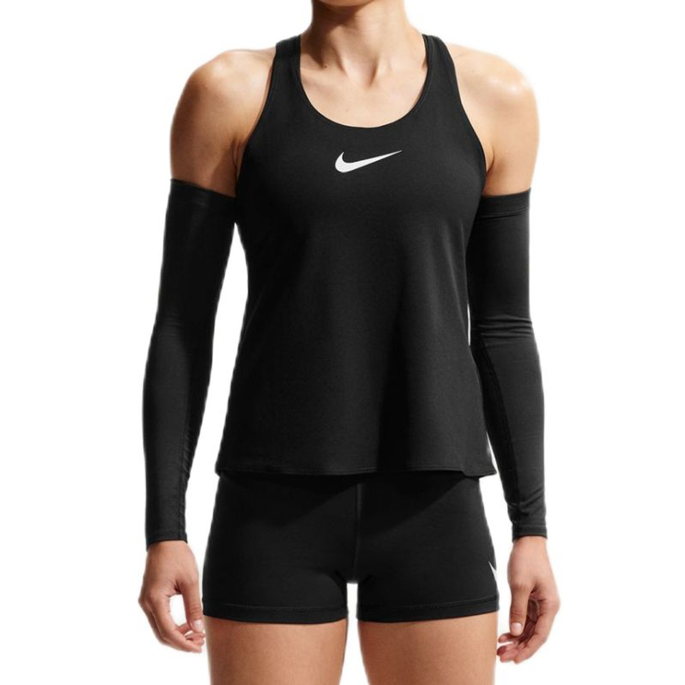 Топ теннисный Nike Pro Dri-Fit Elastika 2 Tank - black/white/metallic silver