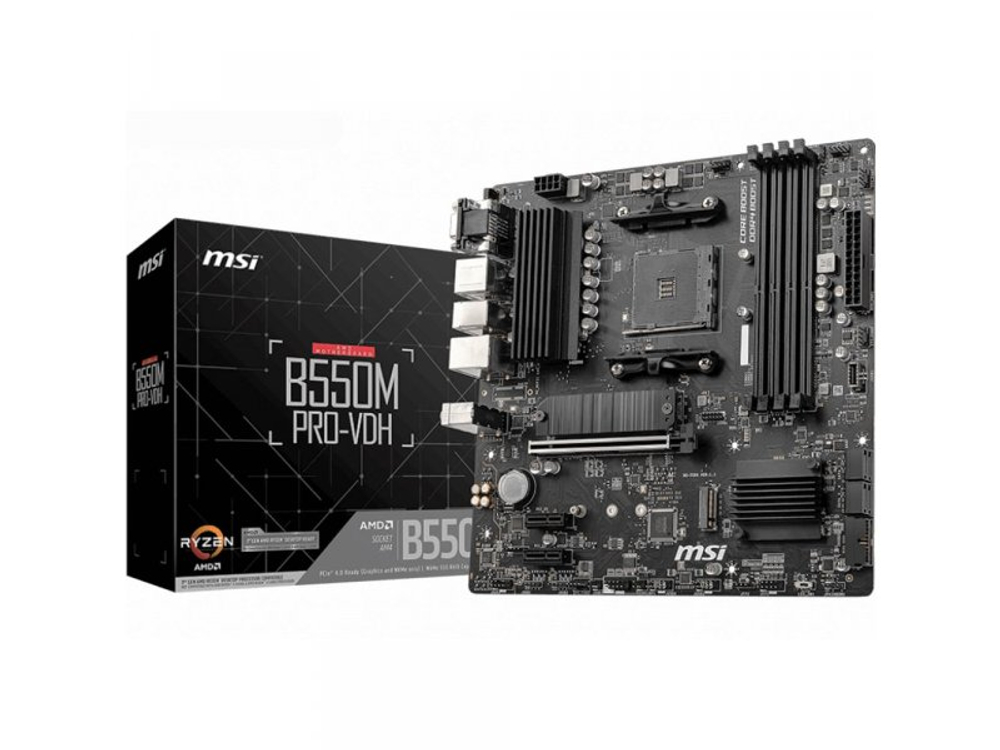Материнская плата MSI B550M PRO-VDH, Socket AM4, AMD B550, mATX, RTL