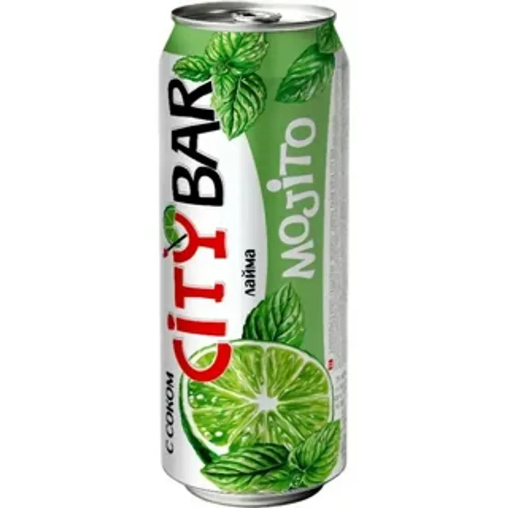 Напиток сильногазированный Мохито Лимон Лайм Мята CITY BAR 0,45л