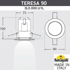 Встраиваемый светильник уличный Teresa 3L0.000.000.AYU1L Fumagalli
