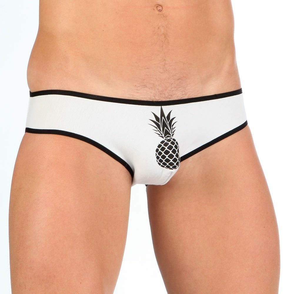 Мужские мини-слипы с черной окантовкой Pineapple (Размер: S) (Цвет: красный)