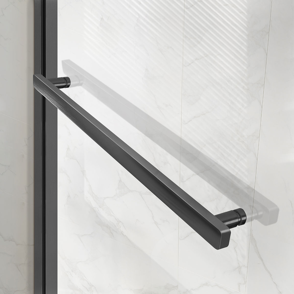 Душевой уголок Vincea Слим Софт (Slim Soft) VSR-1SS1011CLGM, 1100*1000, вороненая сталь, стекло прозрачное
