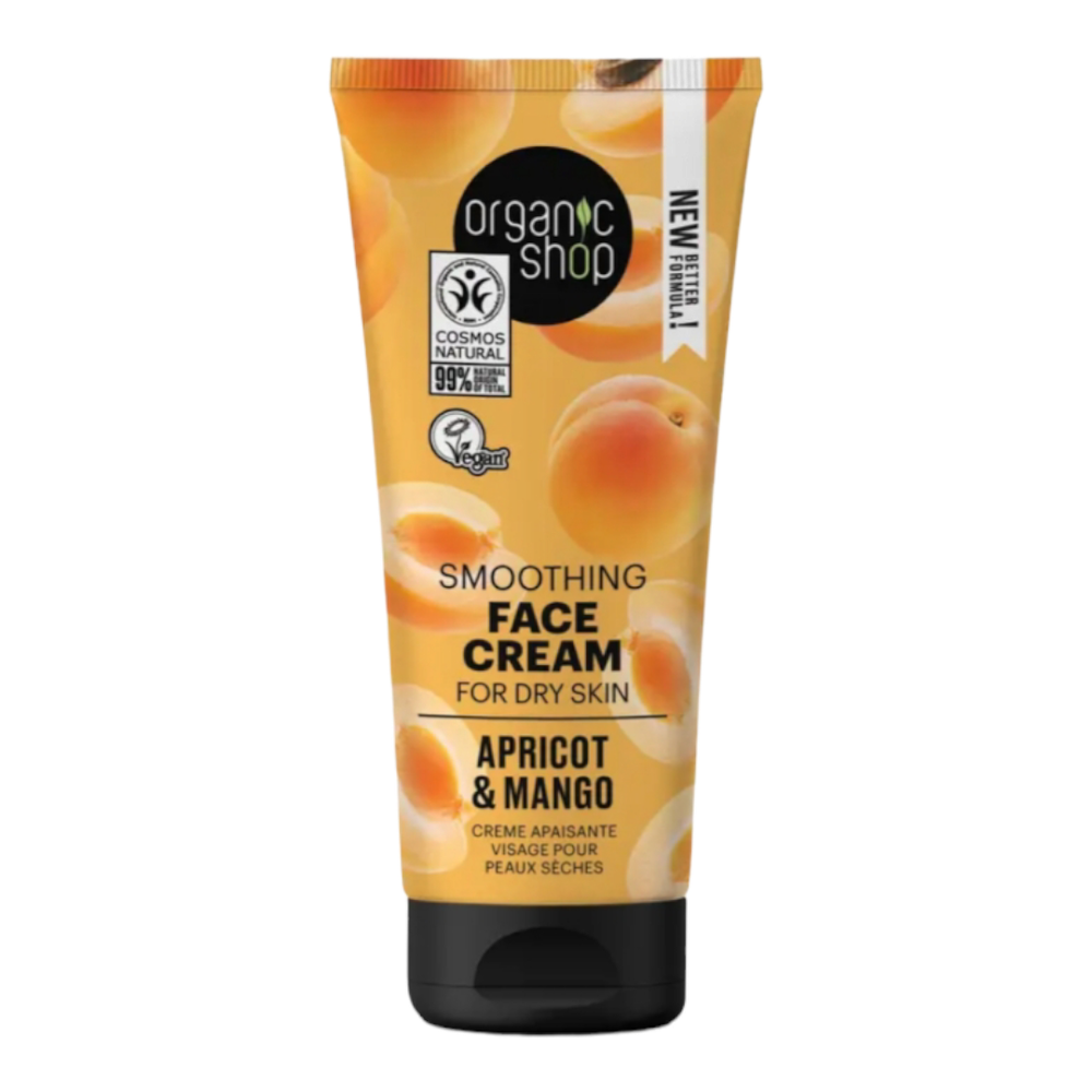 Крем для лица Смягчающий для сухой кожи Абрикос и Манго, 50мл (Organic Shop)