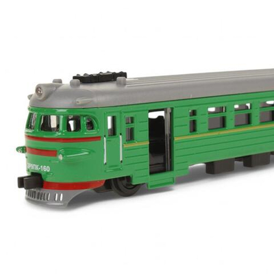 Модель ин. мет. "Электричка" 19см. двери, зеленый, коробка COMTRAIN-19-GN (Технопарк)