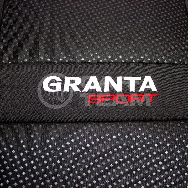 Обивки сидений Лада Гранта Sport с вышивкой "Granta Sport" (заводские, оригинальные, с тиснением)