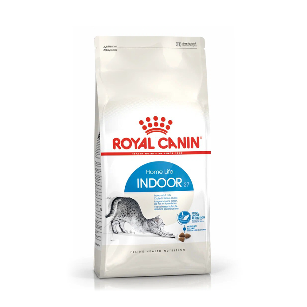 Royal Canin Indoor Индор Корм сухой сбалансированный для взрослых кошек в возрасте от 1 года до 7 лет живущих в помещении 4кг