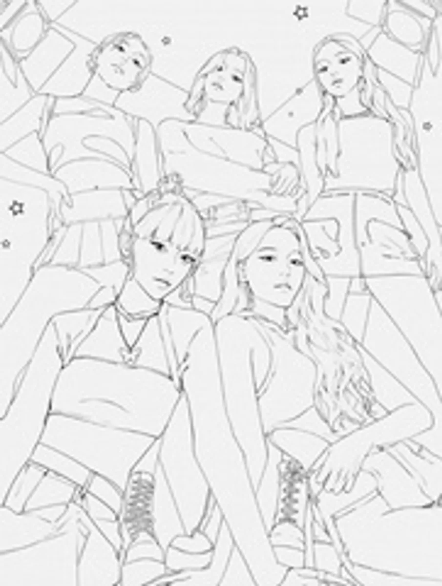 K-pop! Раскраска с участниками самых известных корейских групп