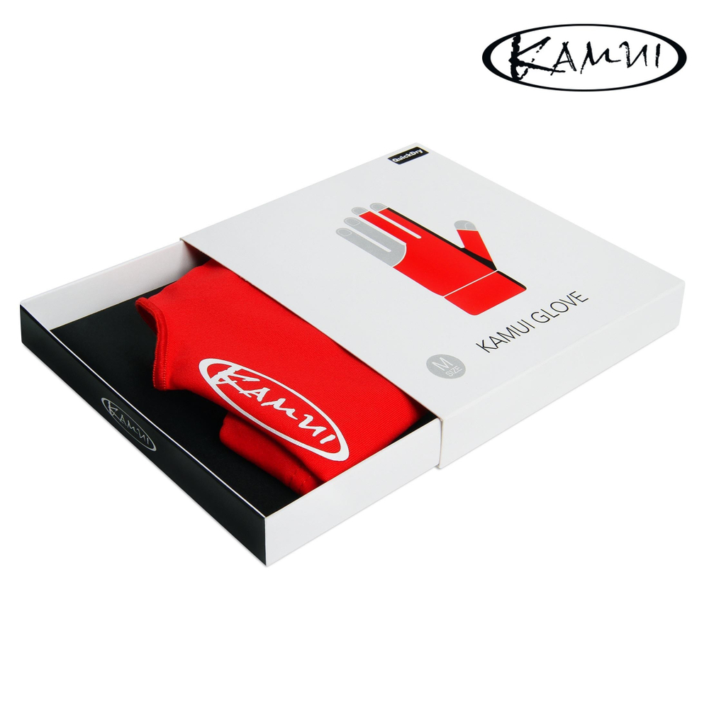 Перчатка для бильярда "Kamui QuickDry" красная/черная левая XXL