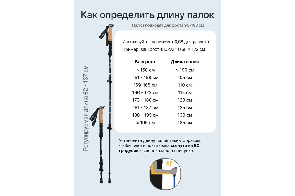 Палки для треккинга RoadLike Carbon Черный