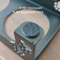 Миска для кошек, миска для собак, на подставке Лапы, двойная по 225мл, цвет черный