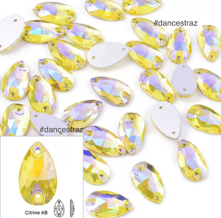 Стразы пришивные, Teardrop, Citrin AB, A3-P36, 13*22mm, (20 ea/pkg), 3A (F2)
