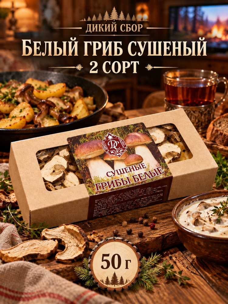 Белый гриб сушеный 2 сорт 50гр экотабокс ДИКИЙ СБОР Белый гриб сушеный 2 сорт 50гр экотабокс ДИКИЙ СБОР