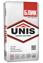 Шпатлевка UNIS БЛИК универсальная гипсовая  18 кг (64шт/пал)
