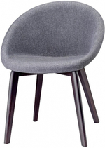 Кресло с обивкой Scab Design Natural Giulia Pop, венге, серый